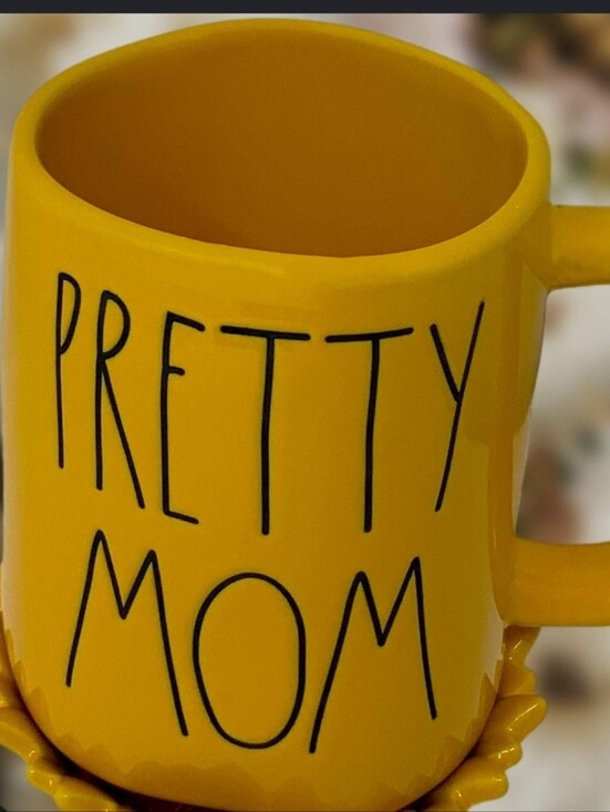 Rae Dunn Other - Rae Dunn Yellow "Pretty Mom" Ceramic Mug